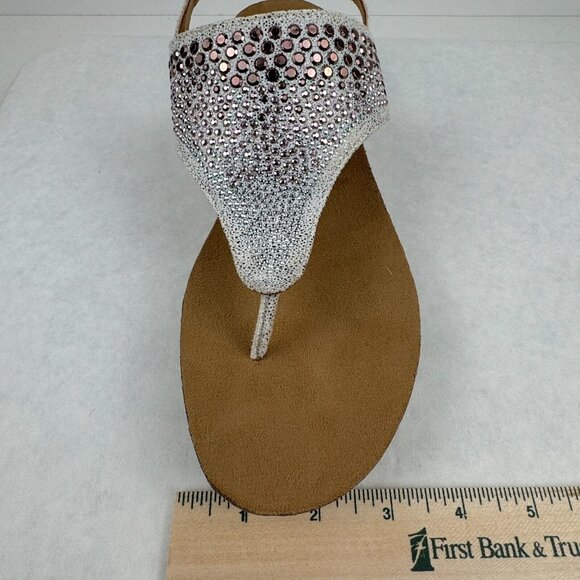 White Mountain Womens Safari White Slingback Sandals Embellished Size 8.5M - Picture 11 of 14